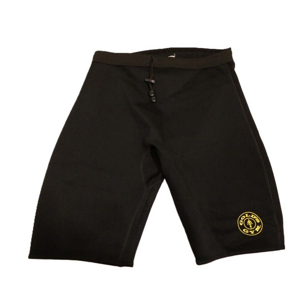Golds Gym. Neoprene Shorts. Unisex M/L Compression Weightlifting Black With Logo